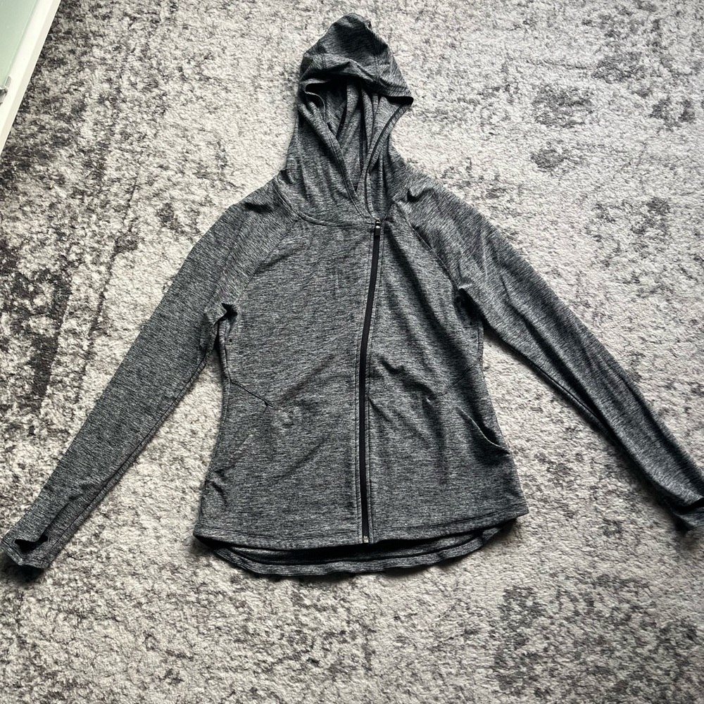 Athleta Charcoal Zip-Up Hoodie